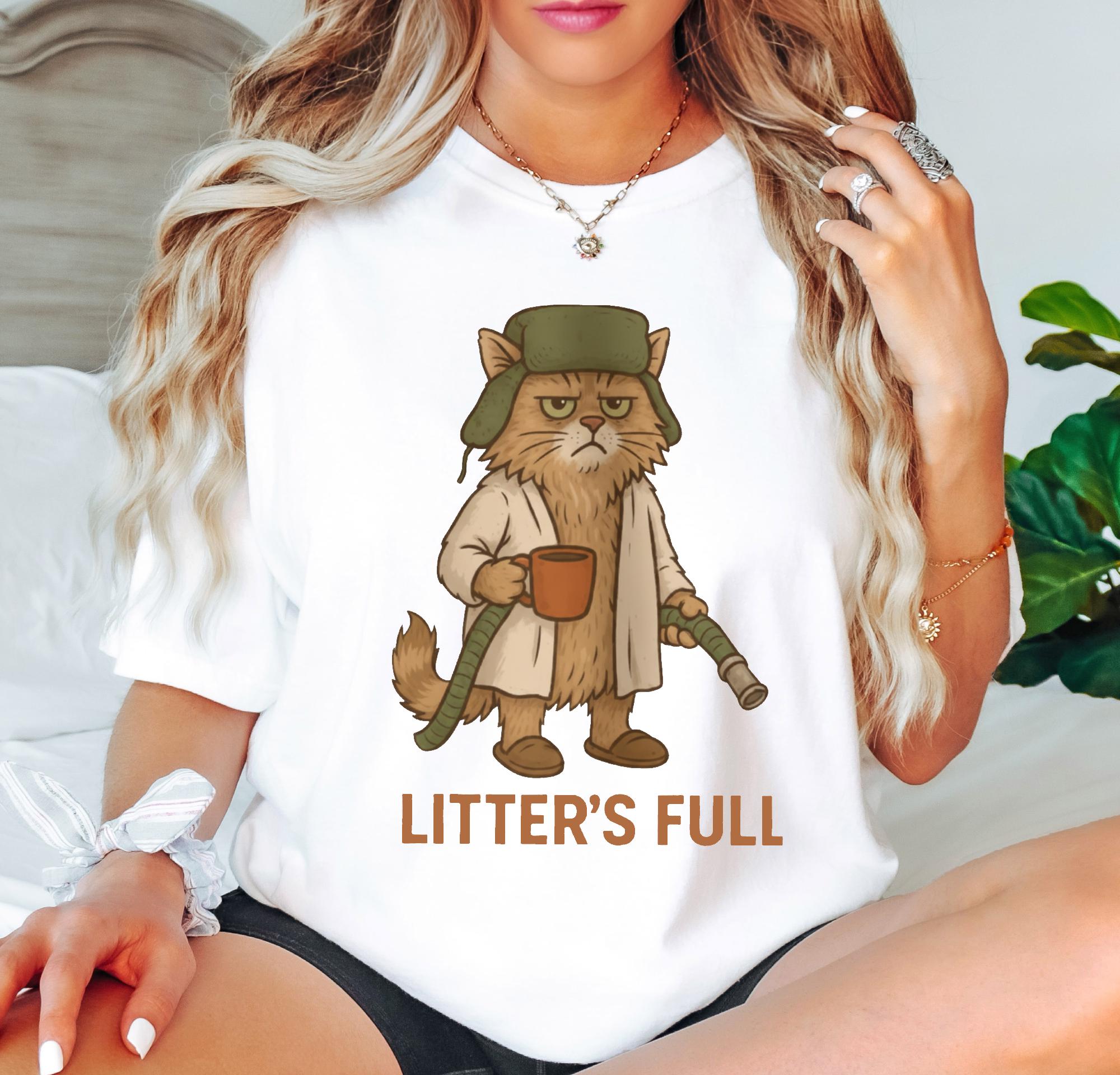 Comfort Colors© Litter’s Full Unisex Shirt: Funny Cat Lovers Winter Vacation Crewneck