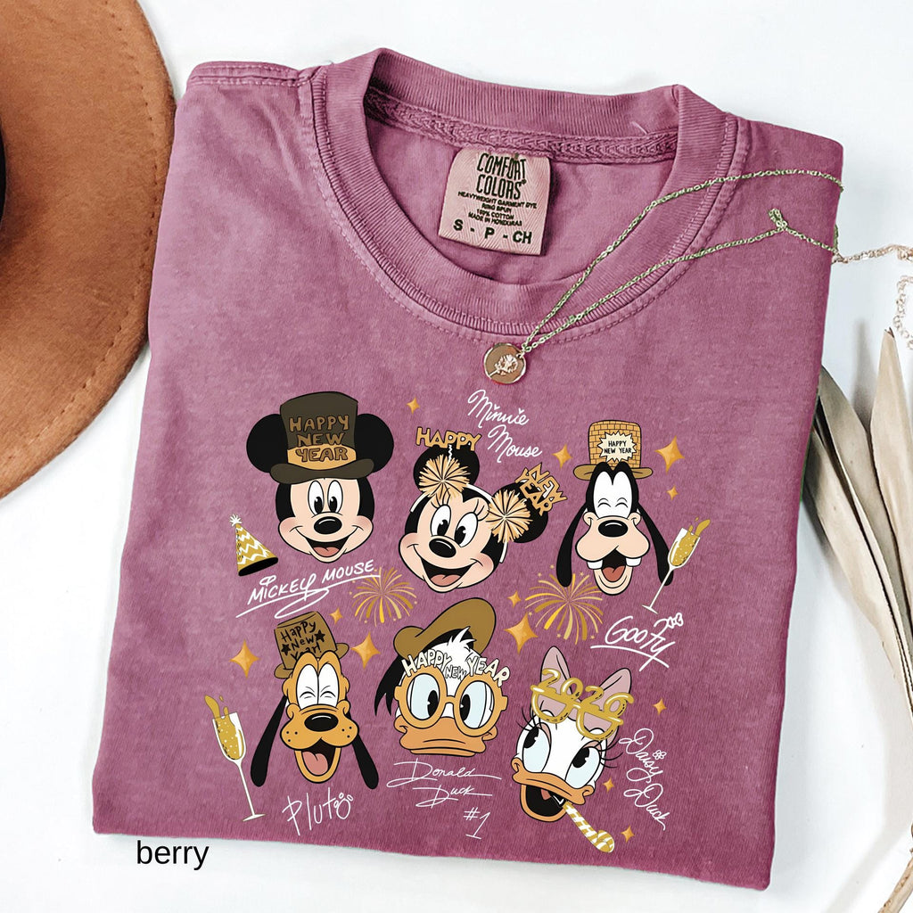 Comfort Colors© Mickey And Friends New Year 2026 Shirts: Disney Family Disneyland Trip Shirt
