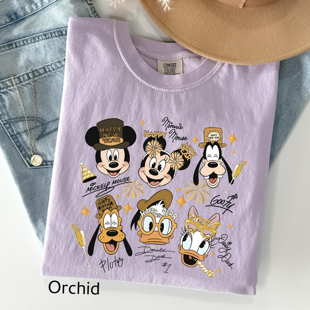 Comfort Colors© Mickey And Friends New Year 2026 Shirts: Disney Family Disneyland Trip Shirt