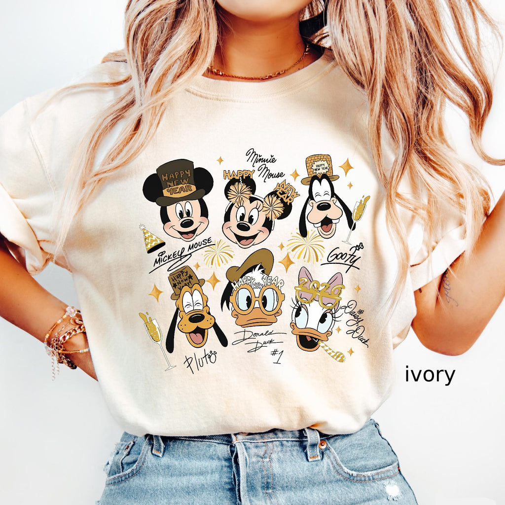 Comfort Colors© Mickey And Friends New Year 2026 Shirts: Disney Family Disneyland Trip Shirt