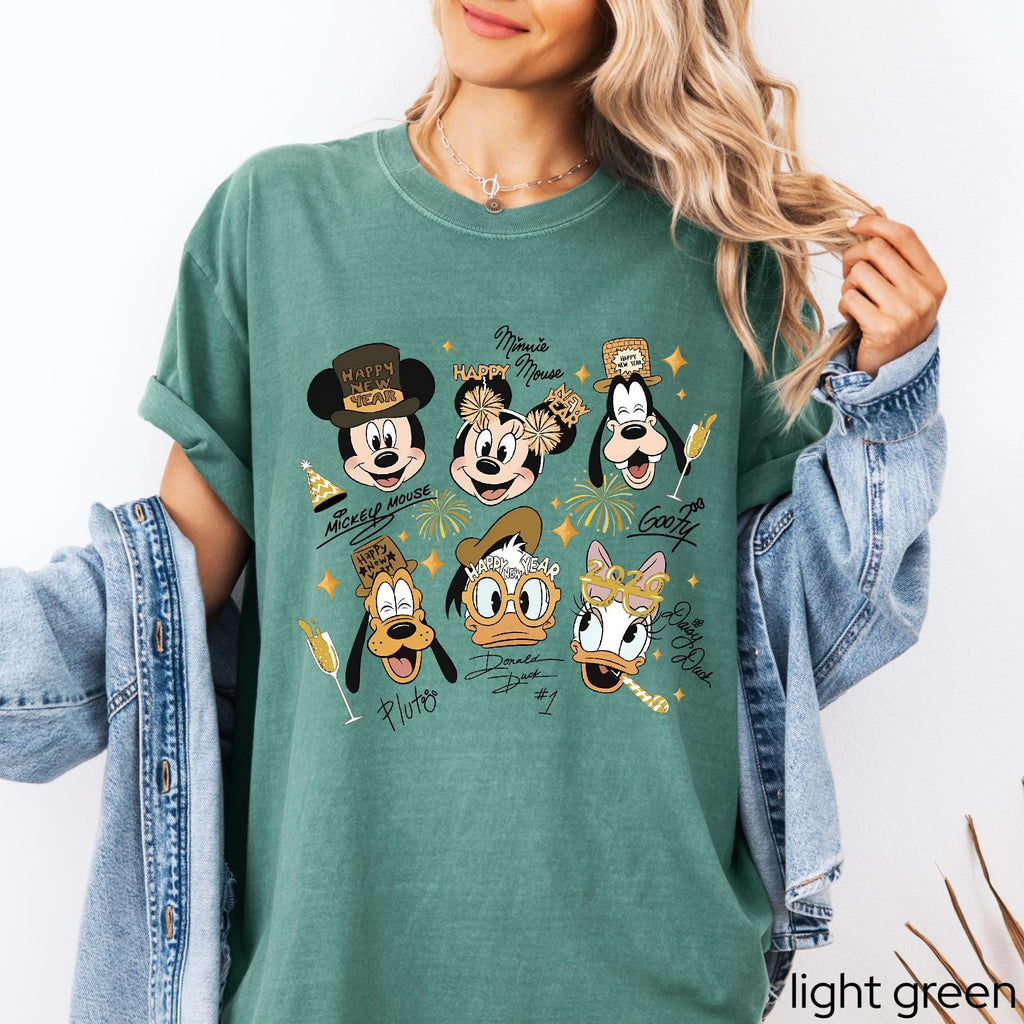 Comfort Colors© Mickey And Friends New Year 2026 Shirts: Disney Family Disneyland Trip Shirt