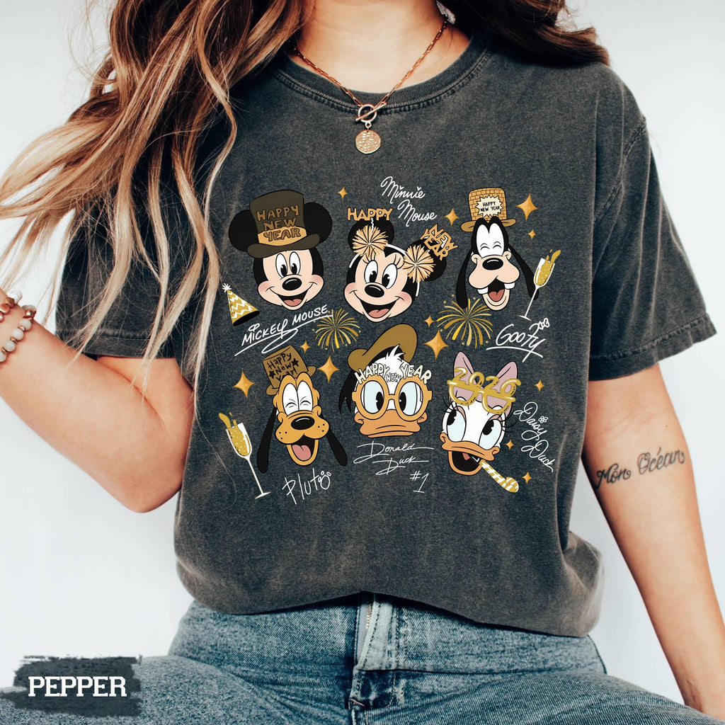 Comfort Colors© Mickey And Friends New Year 2026 Shirts: Disney Family Disneyland Trip Shirt