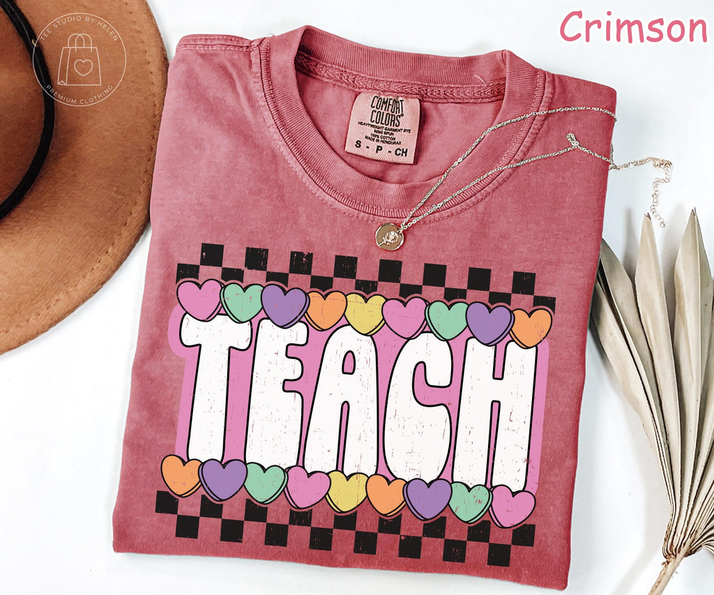 Comfort Colors® Cute Teacher Valentine Shirt, Valentine's Day Teacher Gift, Valentine Gift for Teacher, Love Teaching Shirt, Valentine Gifts