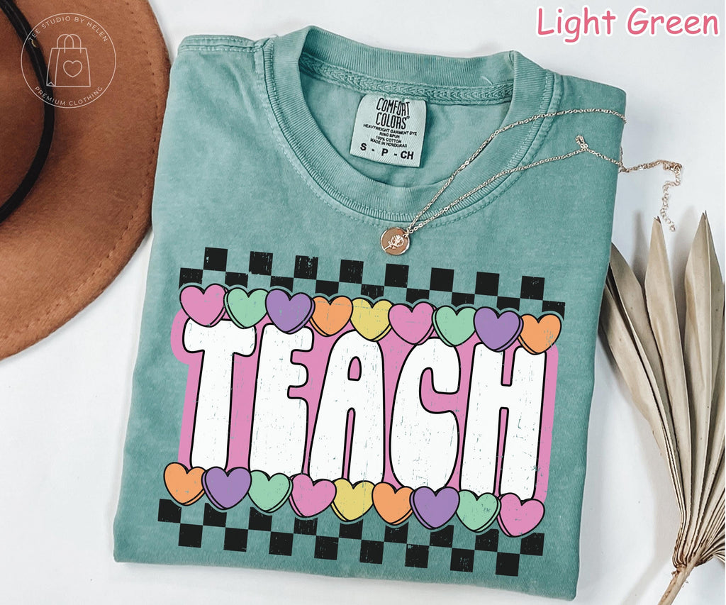 Comfort Colors® Cute Teacher Valentine Shirt, Valentine's Day Teacher Gift, Valentine Gift for Teacher, Love Teaching Shirt, Valentine Gifts