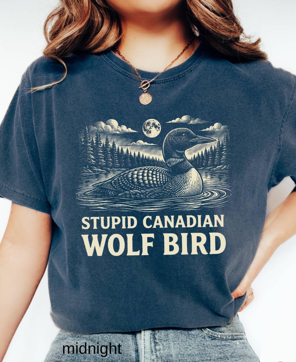 Comfort Colors© Stupid Canadian Wolf Bird Shirt, Sarcastic Animal Graphic Tee LGBT Gift