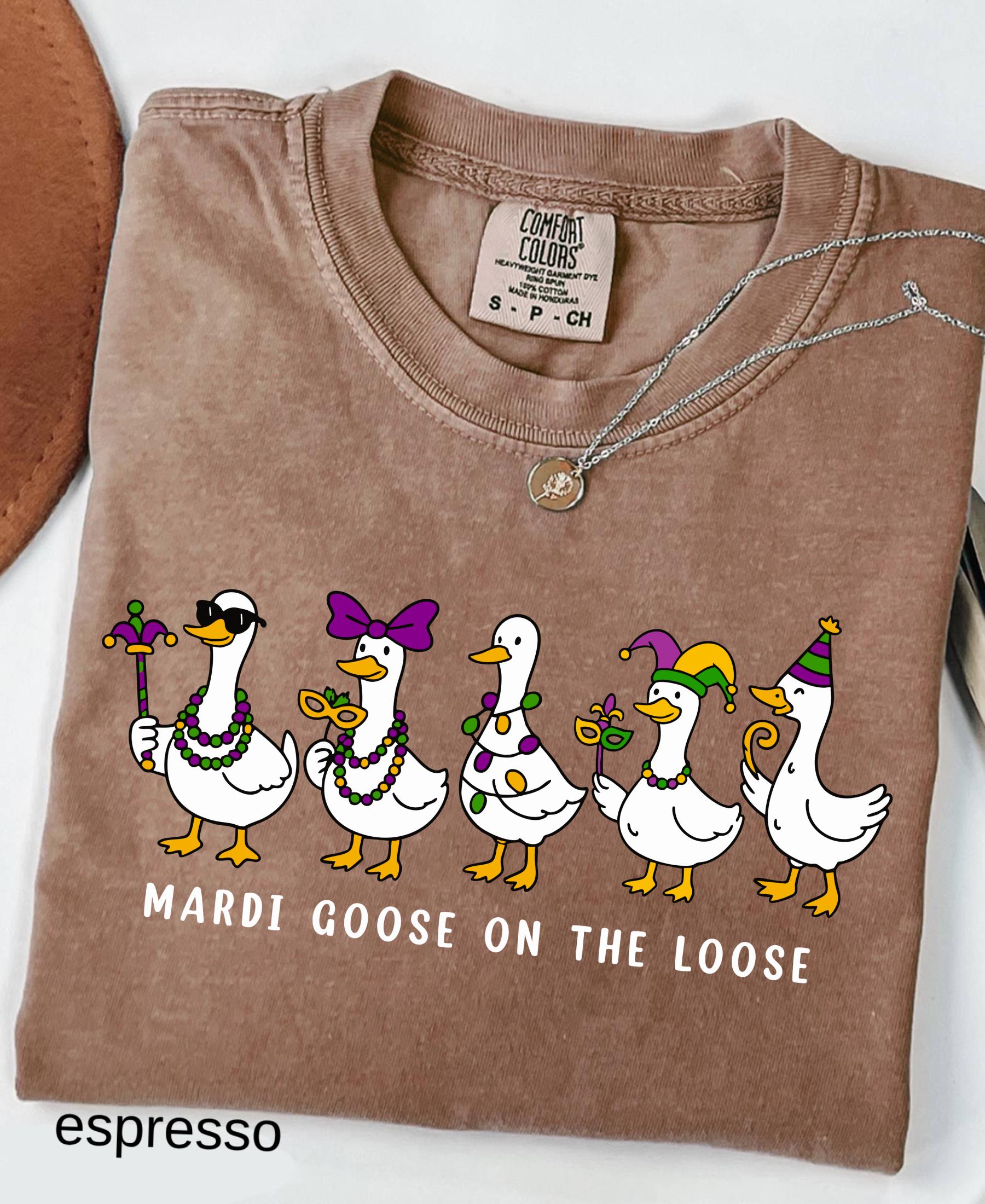 Comfort Colors© Mardi Gras Silly Goose Shirt: 2026 Coquette Louisiana Festival Celebration Apparel