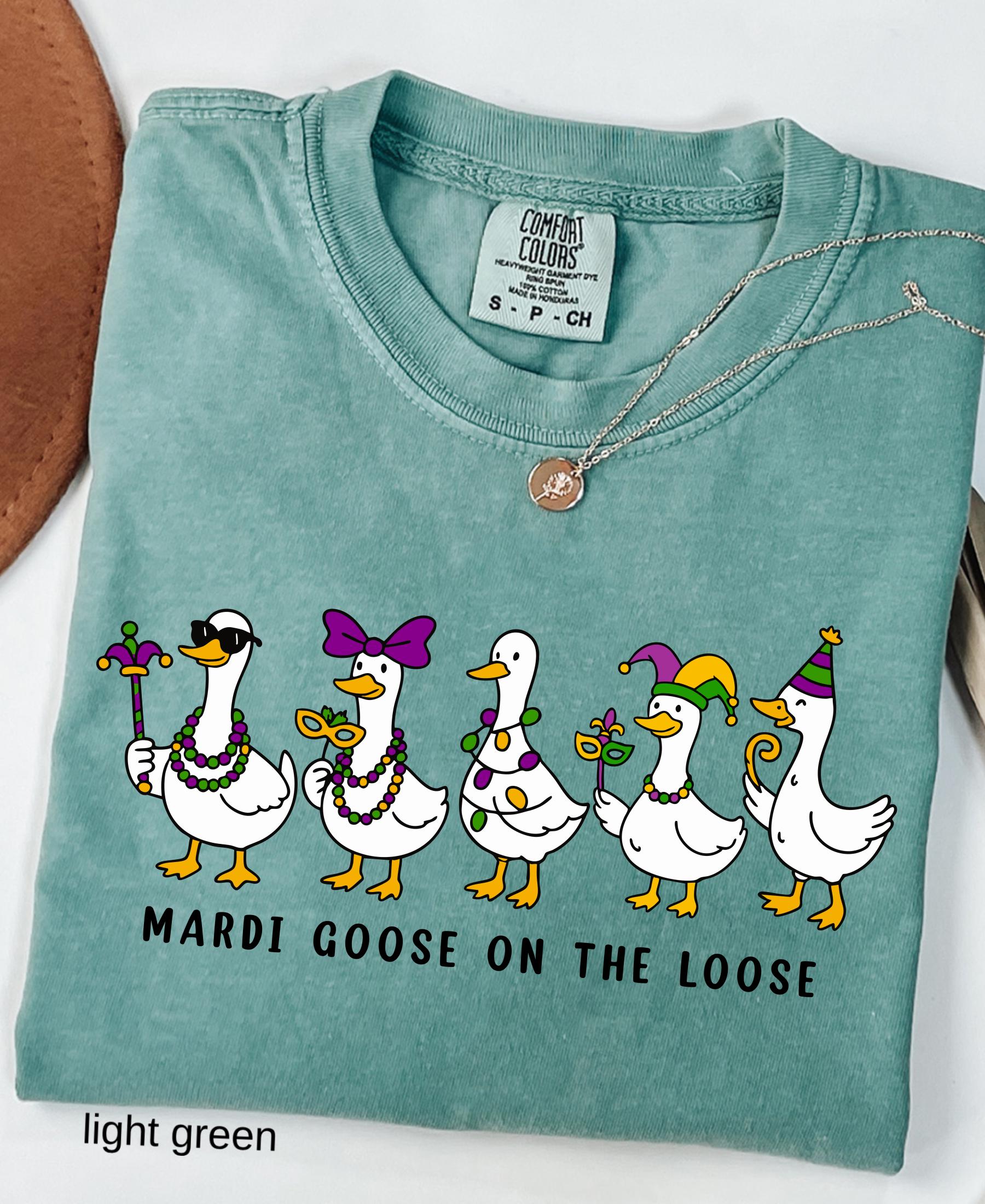 Comfort Colors© Mardi Gras Silly Goose Shirt: 2026 Coquette Louisiana Festival Celebration Apparel