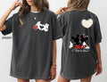 Comfort Colors© Custom Disneyland Sweethearts Nite Shirt: Retro Mickey and Friends Valentine’s Day Love Tee, Matching Couple Gift