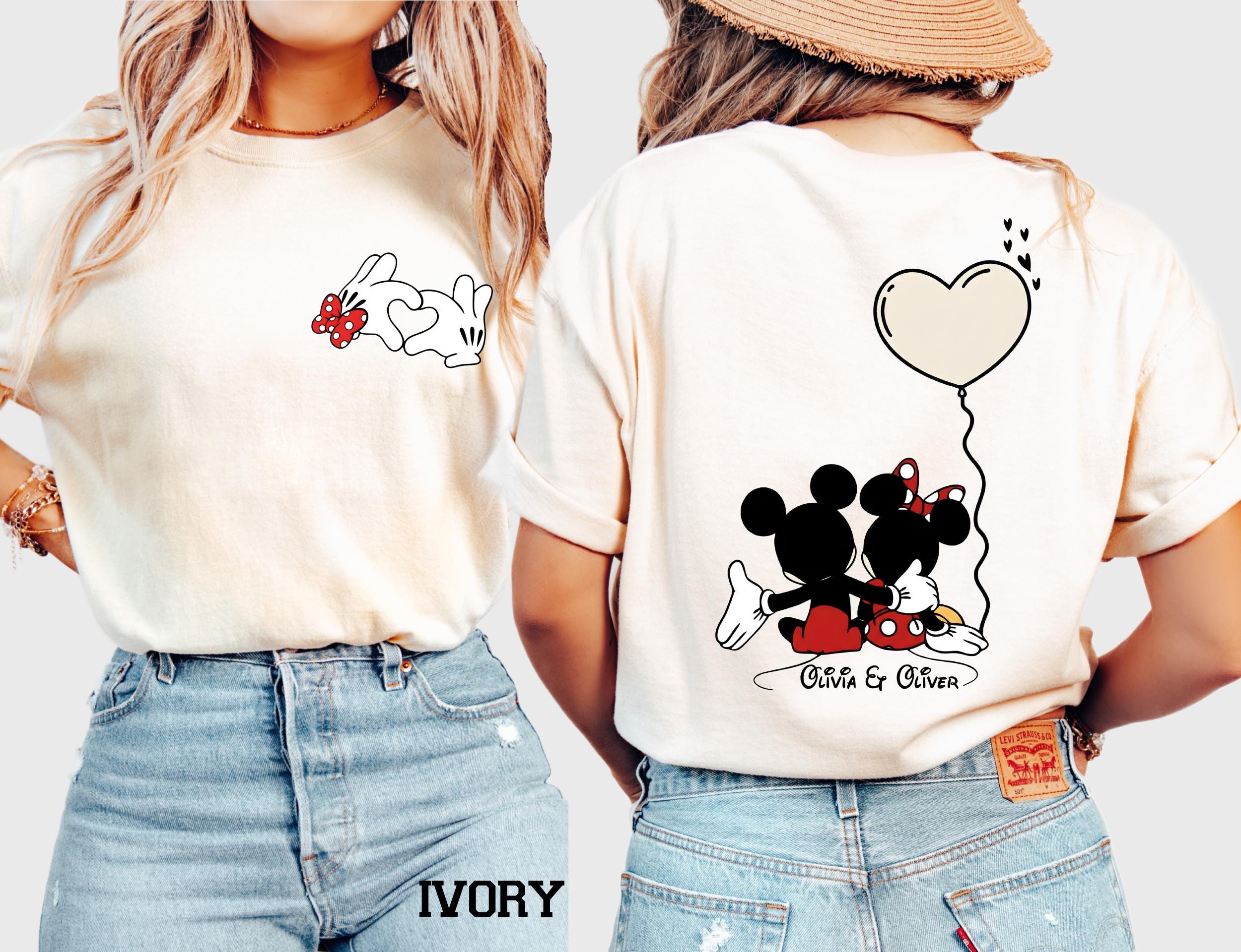 Comfort Colors© Custom Disneyland Sweethearts Nite Shirt: Retro Mickey and Friends Valentine’s Day Love Tee, Matching Couple Gift
