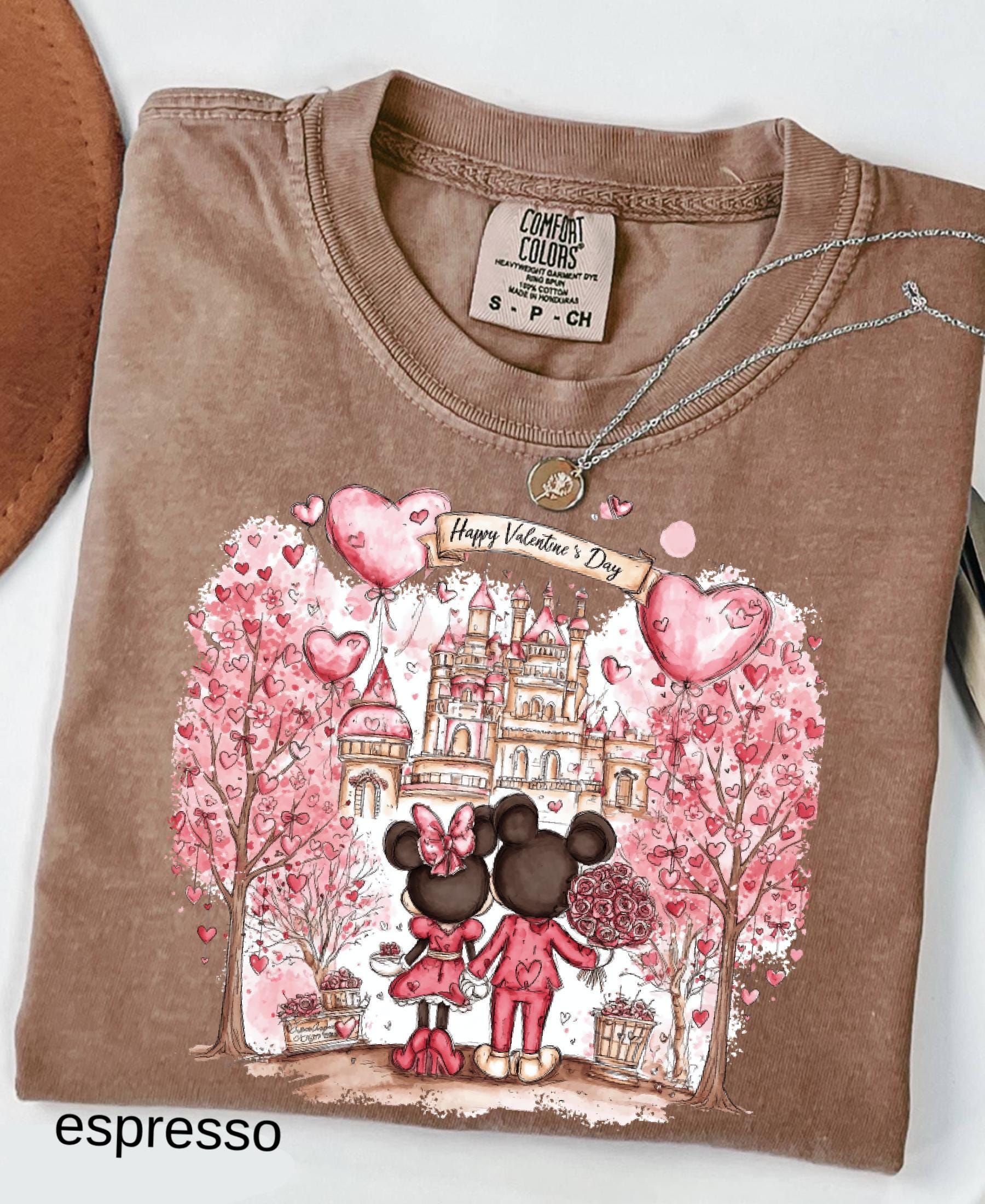 Comfort Colors© Disney Mickey & Minnie Valentine Shirt: Retro Couple WDW Valentine's Day 2026 Gift