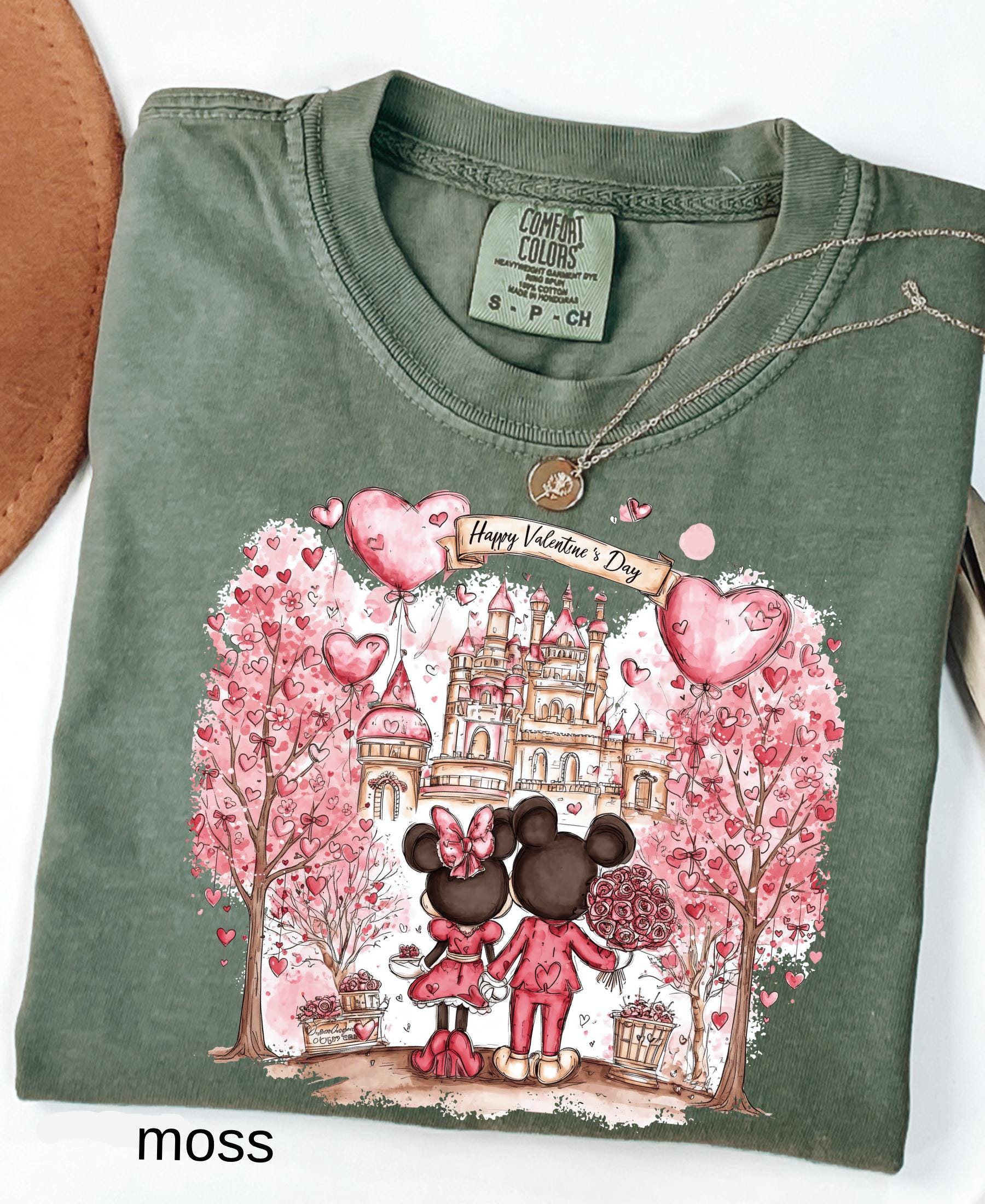 Comfort Colors© Disney Mickey & Minnie Valentine Shirt: Retro Couple WDW Valentine's Day 2026 Gift