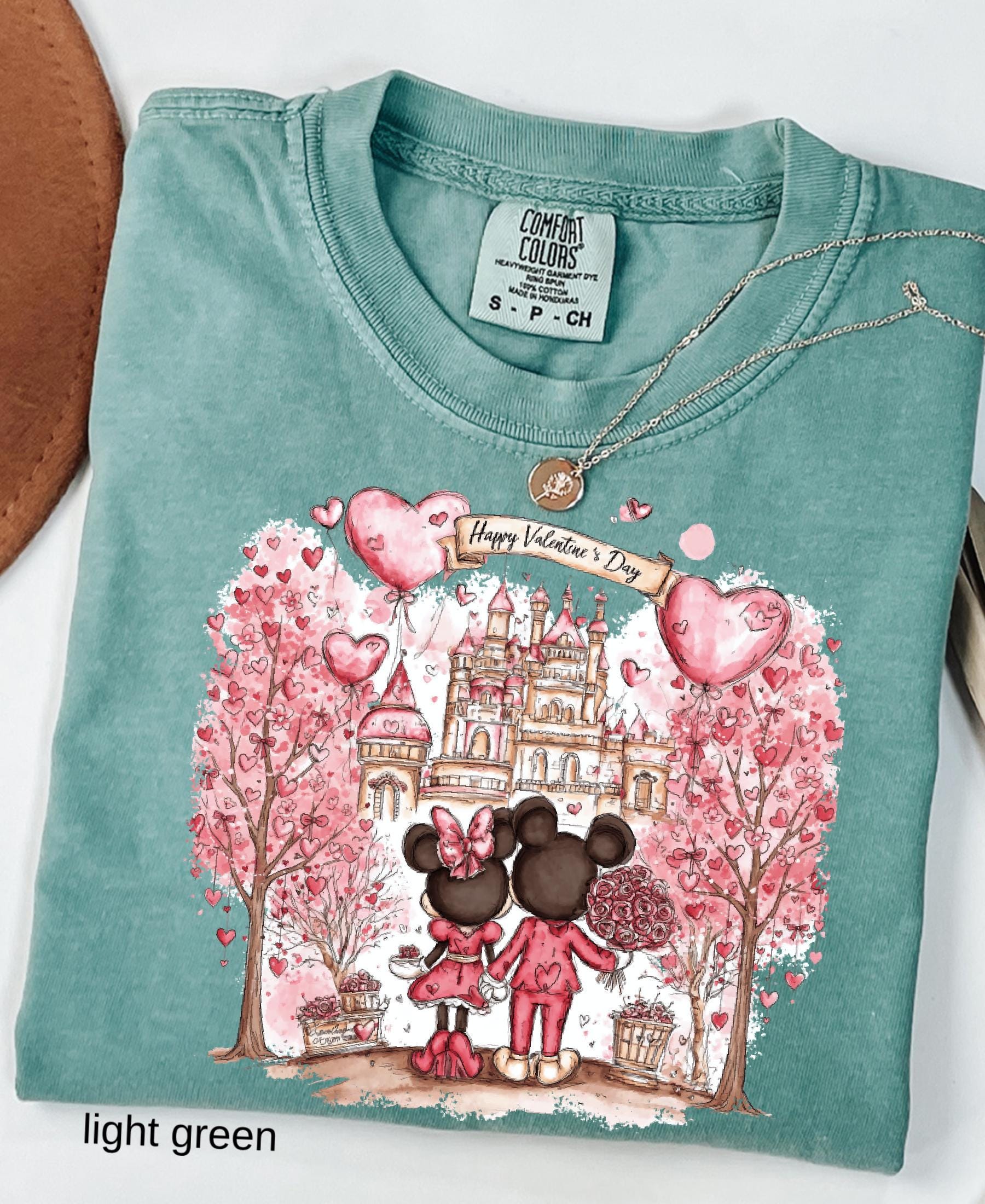 Comfort Colors© Disney Mickey & Minnie Valentine Shirt: Retro Couple WDW Valentine's Day 2026 Gift