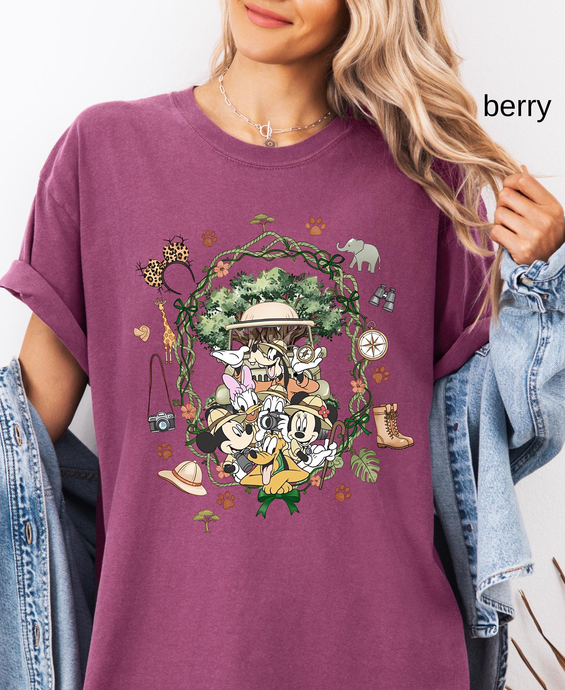 Comfort Colors© Coquette Bow Mickey & Friends Animal Kingdom Shirt: Retro Disney Safari Mode Disneyland Holiday Family Trip Gift