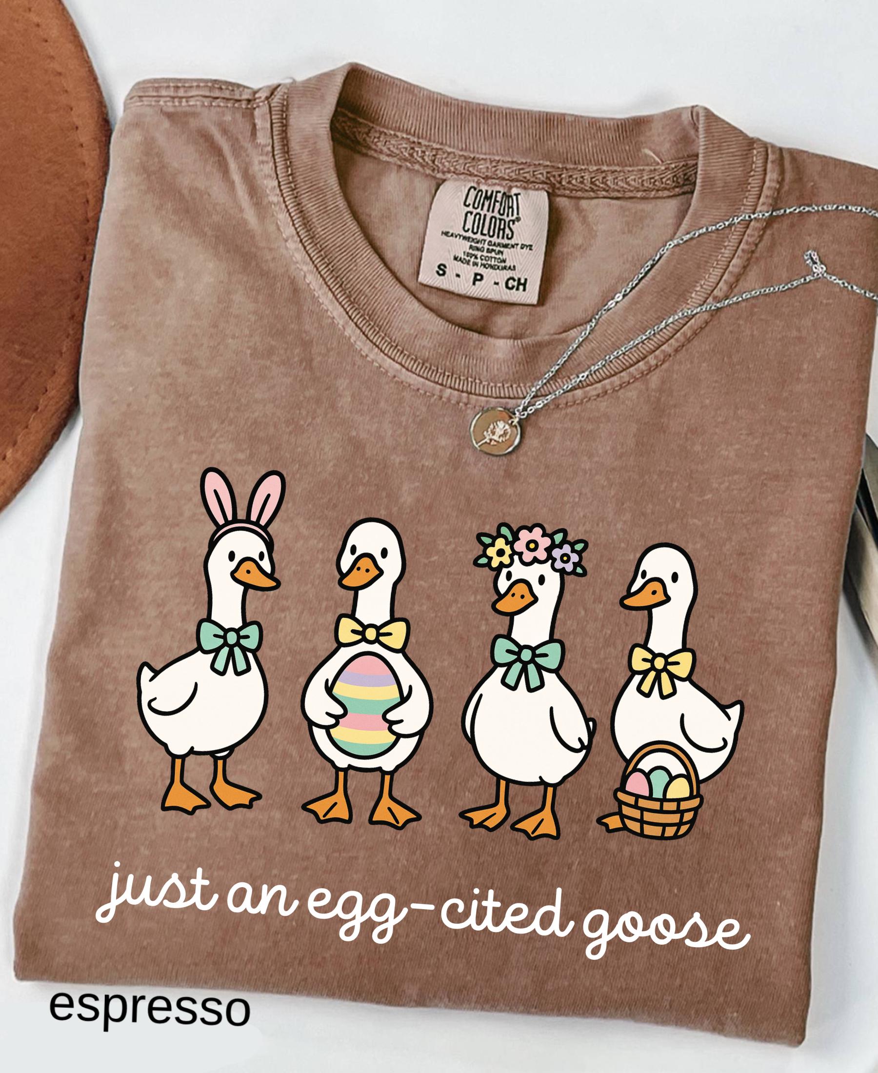 Comfort Colors© Easter Vibes Same Silly Goose Shirt: Funny Coquette Spring Humorous Apparel, Christian Easter Cute Bunny Goose Tee