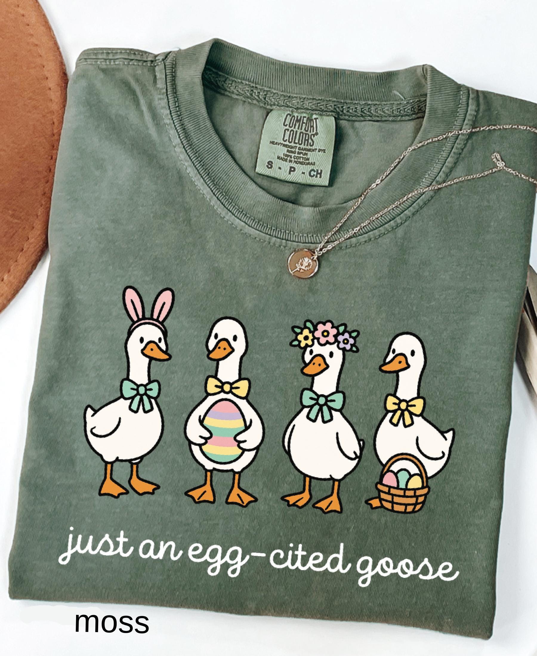 Comfort Colors© Easter Vibes Same Silly Goose Shirt: Funny Coquette Spring Humorous Apparel, Christian Easter Cute Bunny Goose Tee