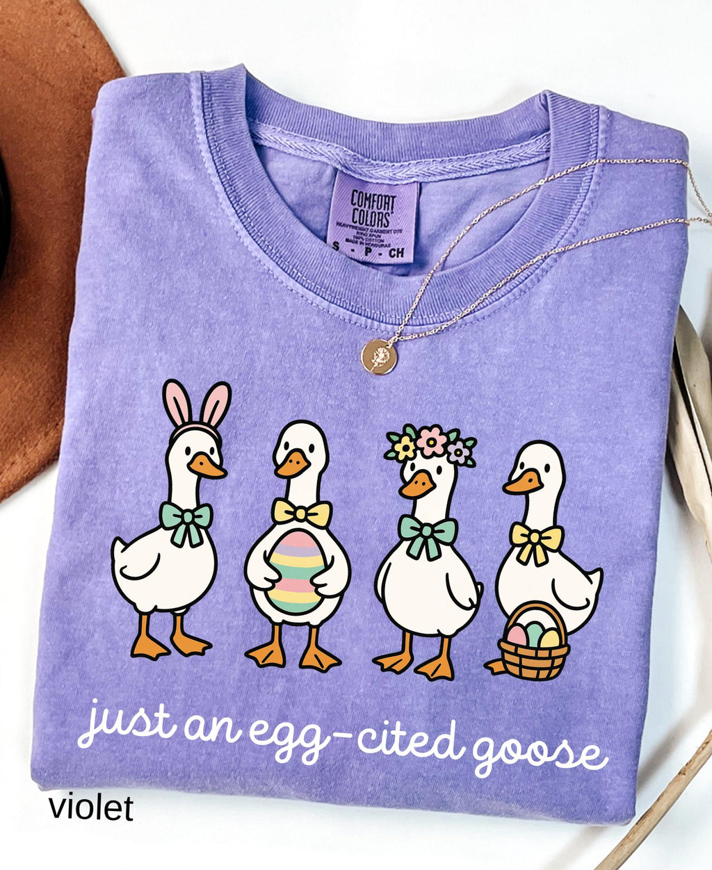 Comfort Colors© Easter Vibes Same Silly Goose Shirt: Funny Coquette Spring Humorous Apparel, Christian Easter Cute Bunny Goose Tee