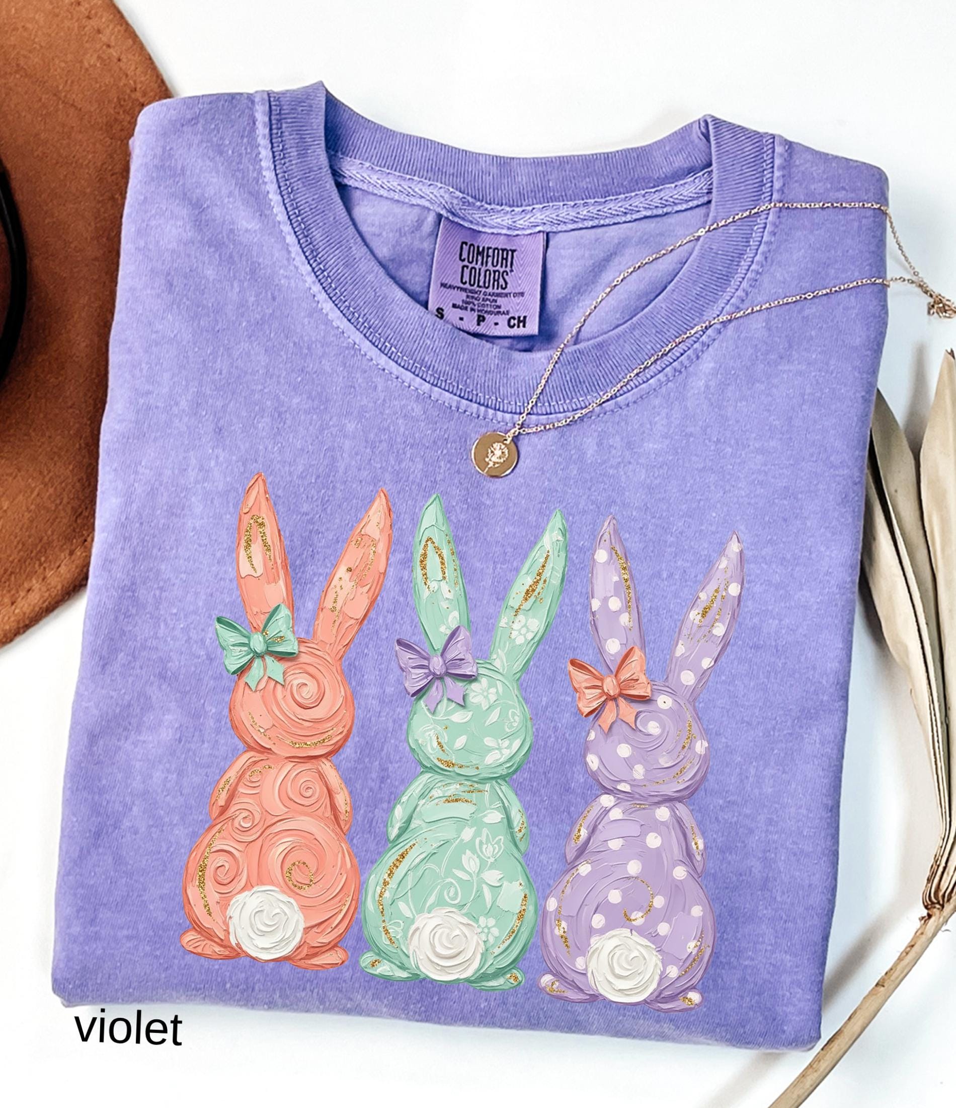 Comfort Colors© Retro Easter Bunny Shirt: Coquette Bow Spring Womens Easter Shirt, Happy Pastel Easter Mama Shirt