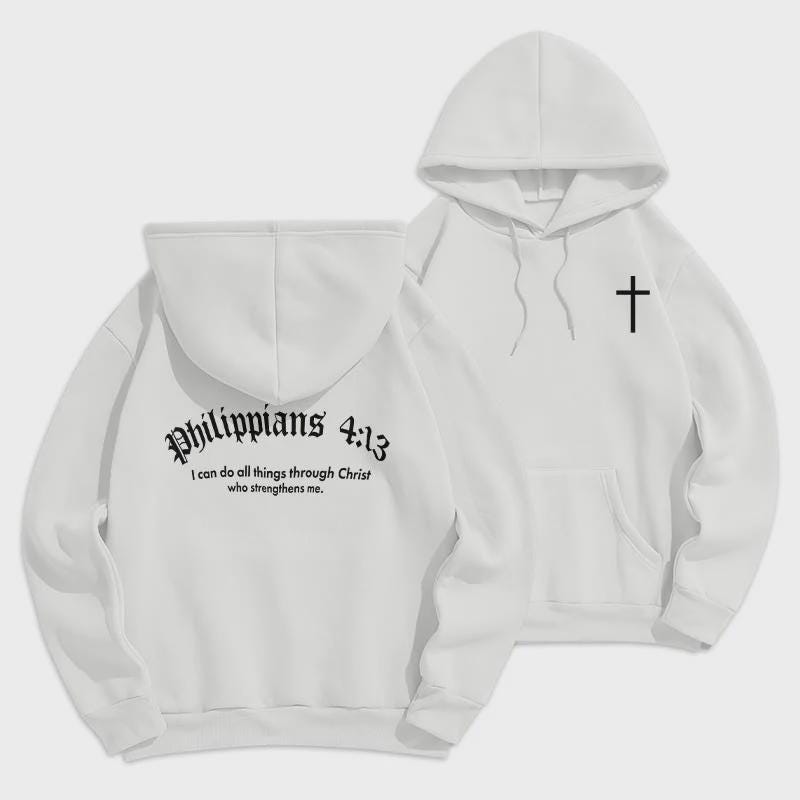 Philippians 4 13 Hoodie Christian Gift For Him Her Religious Birthday Christmas Bible Verse