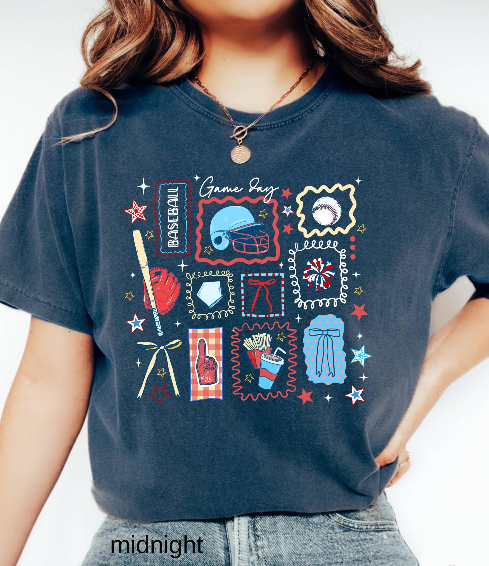 Comfort Colors© Baseball Game Day Mom Shirt, Retro Sports Shirt For Women, Mothers Day Gift, Family Baseball Tee