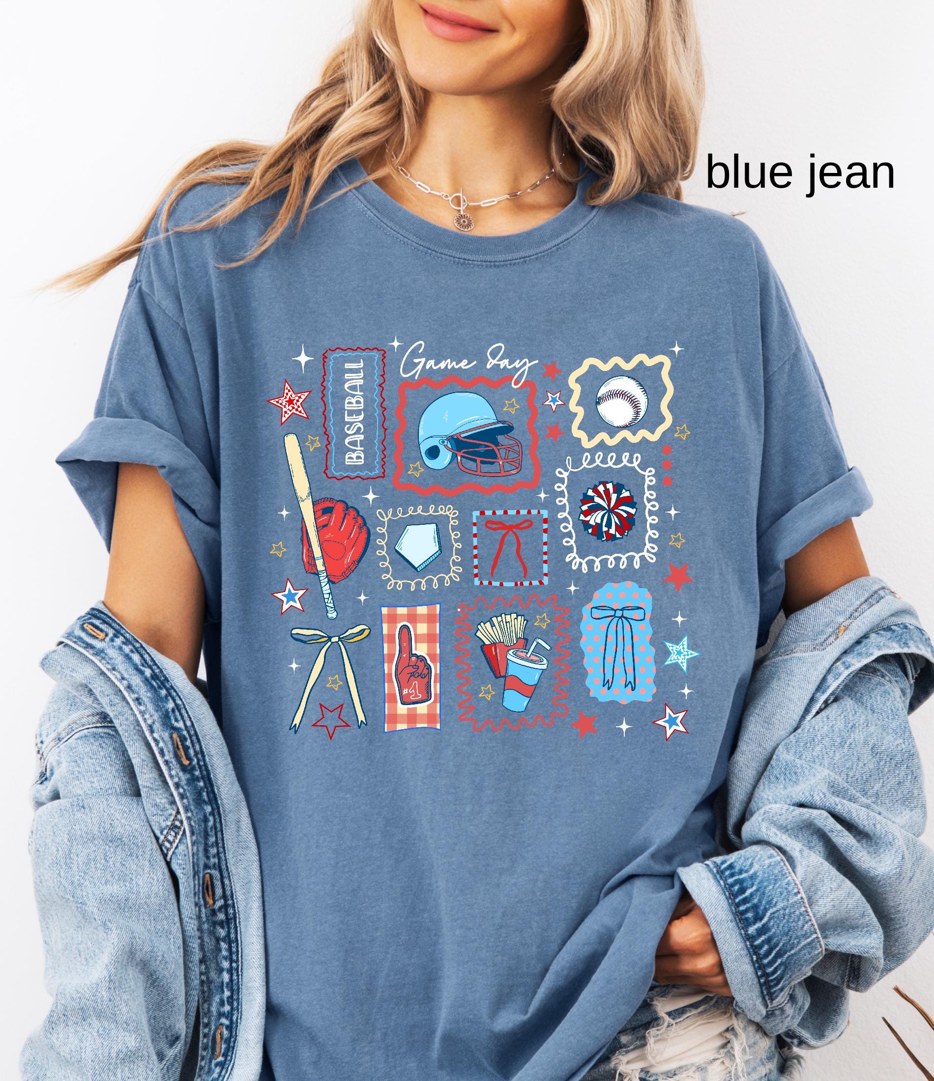 Comfort Colors© Baseball Game Day Mom Shirt, Retro Sports Shirt For Women, Mothers Day Gift, Family Baseball Tee