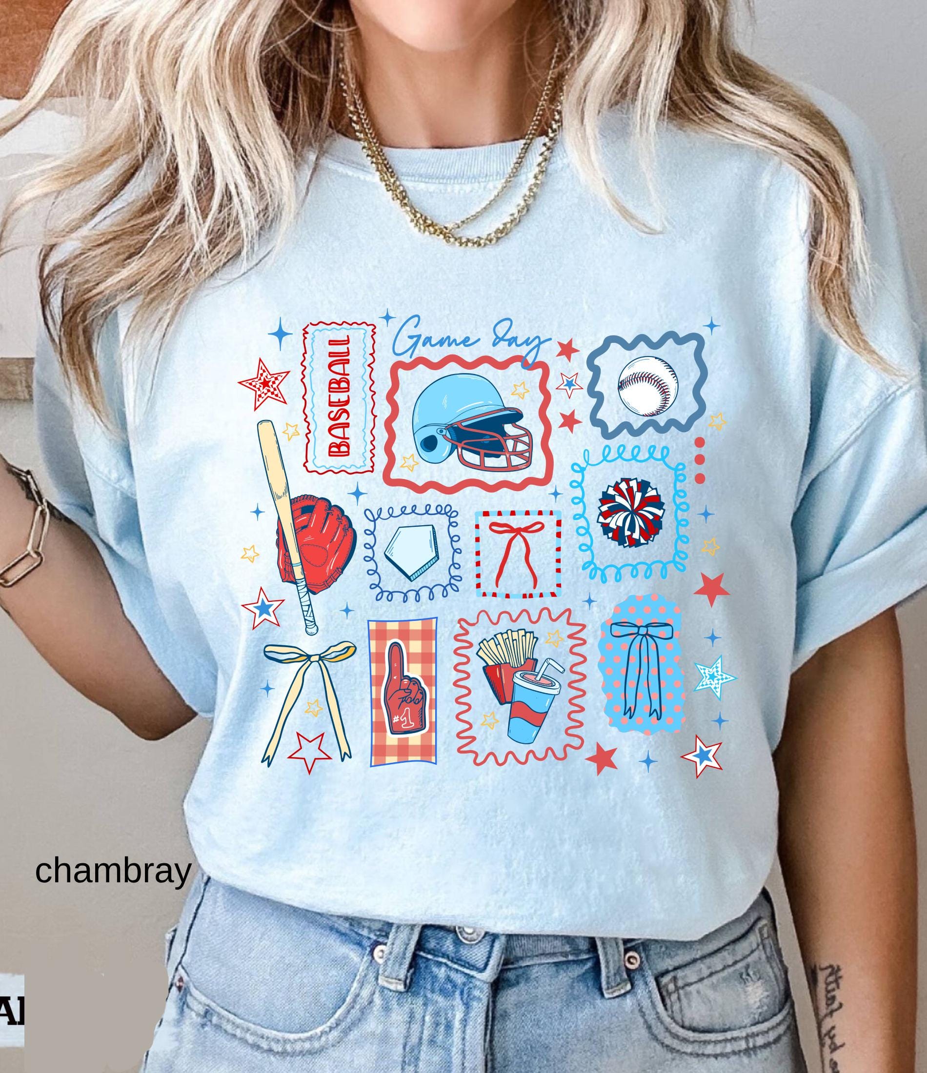 Comfort Colors© Baseball Game Day Mom Shirt, Retro Sports Shirt For Women, Mothers Day Gift, Family Baseball Tee