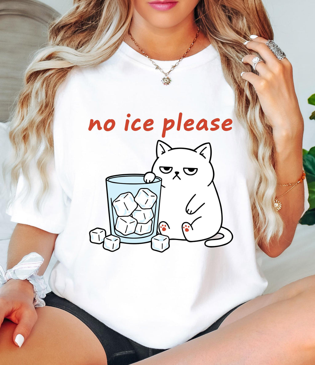 No Ice Please Comfort Colors© Shirt: Funny Cat Meme Abolish ICE Tee Social Justice Feminist Protest Shirt Pro Immigration Political Gift