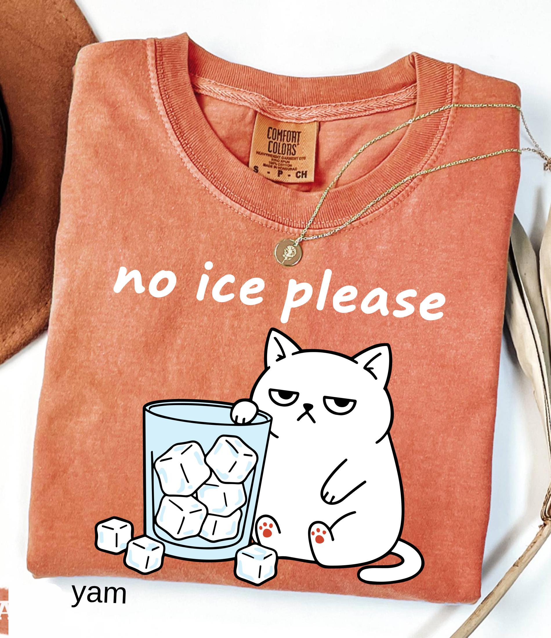 No Ice Please Comfort Colors© Shirt: Funny Cat Meme Abolish ICE Tee Social Justice Feminist Protest Shirt Pro Immigration Political Gift