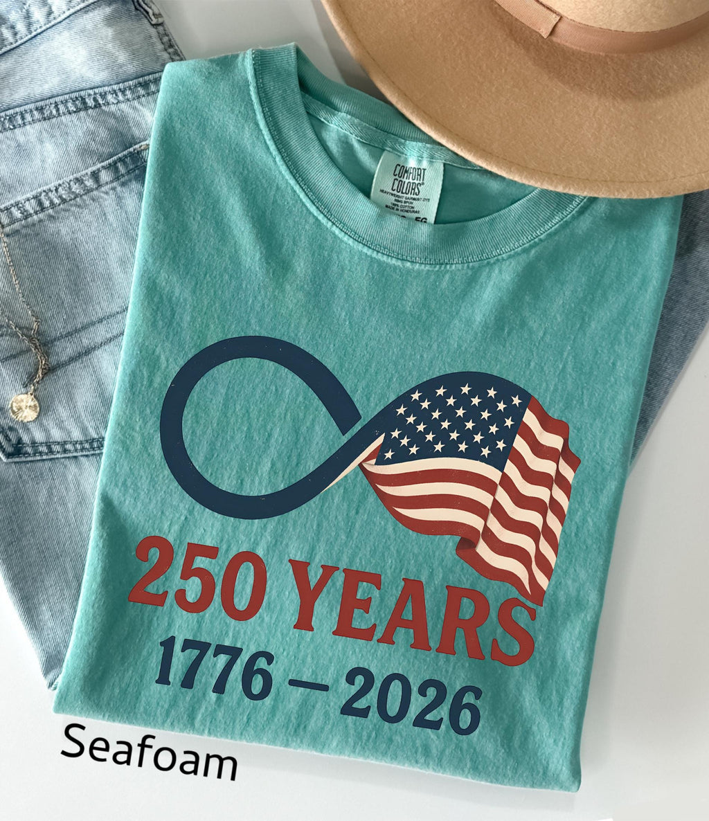 Comfort Colors© Retro Usa 250 Shirt, Independence Day Celebrate 250th Anniversary Shirt Usa Flag Tee 4th of July Patriotic Gift