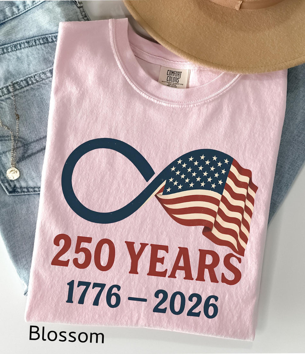 Comfort Colors© Retro Usa 250 Shirt, Independence Day Celebrate 250th Anniversary Shirt Usa Flag Tee 4th of July Patriotic Gift