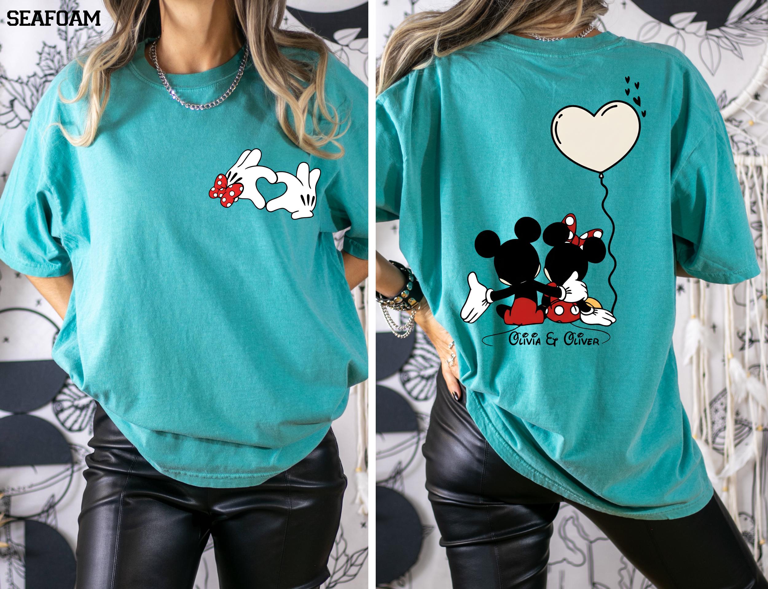 Comfort Colors© Custom Disneyland Sweethearts Nite Shirt: Retro Mickey and Friends Valentine’s Day Love Tee, Matching Couple Gift