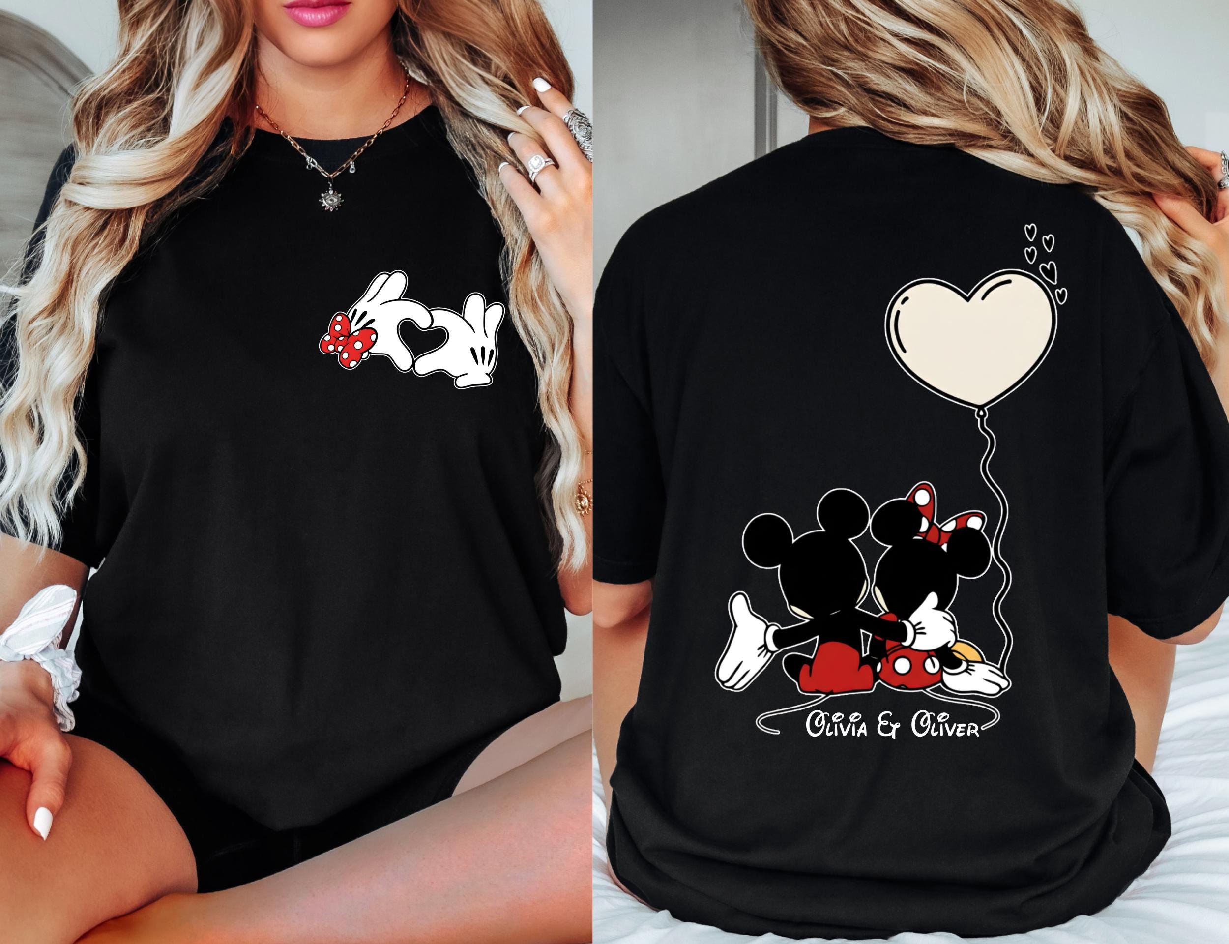 Comfort Colors© Custom Disneyland Sweethearts Nite Shirt: Retro Mickey and Friends Valentine’s Day Love Tee, Matching Couple Gift