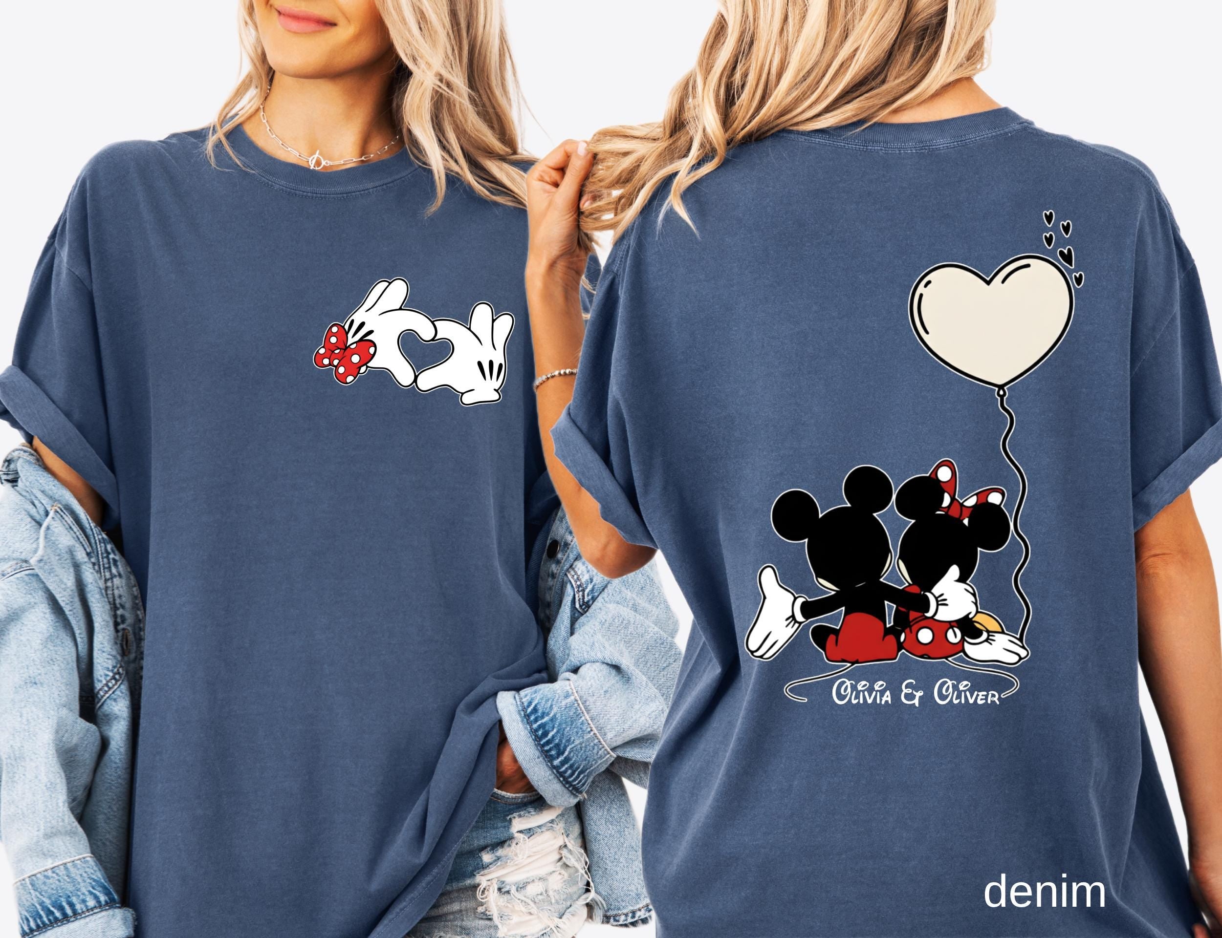 Comfort Colors© Custom Disneyland Sweethearts Nite Shirt: Retro Mickey and Friends Valentine’s Day Love Tee, Matching Couple Gift