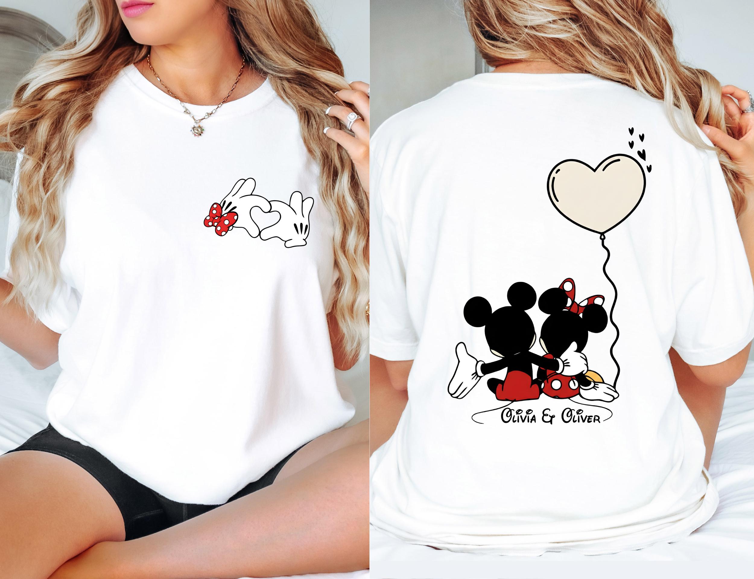 Comfort Colors© Custom Disneyland Sweethearts Nite Shirt: Retro Mickey and Friends Valentine’s Day Love Tee, Matching Couple Gift