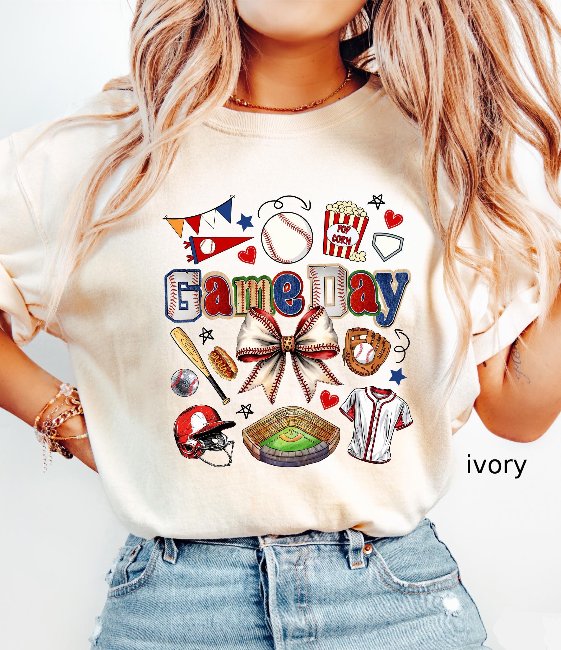 Game Day Baseball Bow Comfort Colors© Shirt: Ballpark Mama Shirt, Sport Game Day Mom Shirt, Baseball Season Tee, Baseball Lover Gift