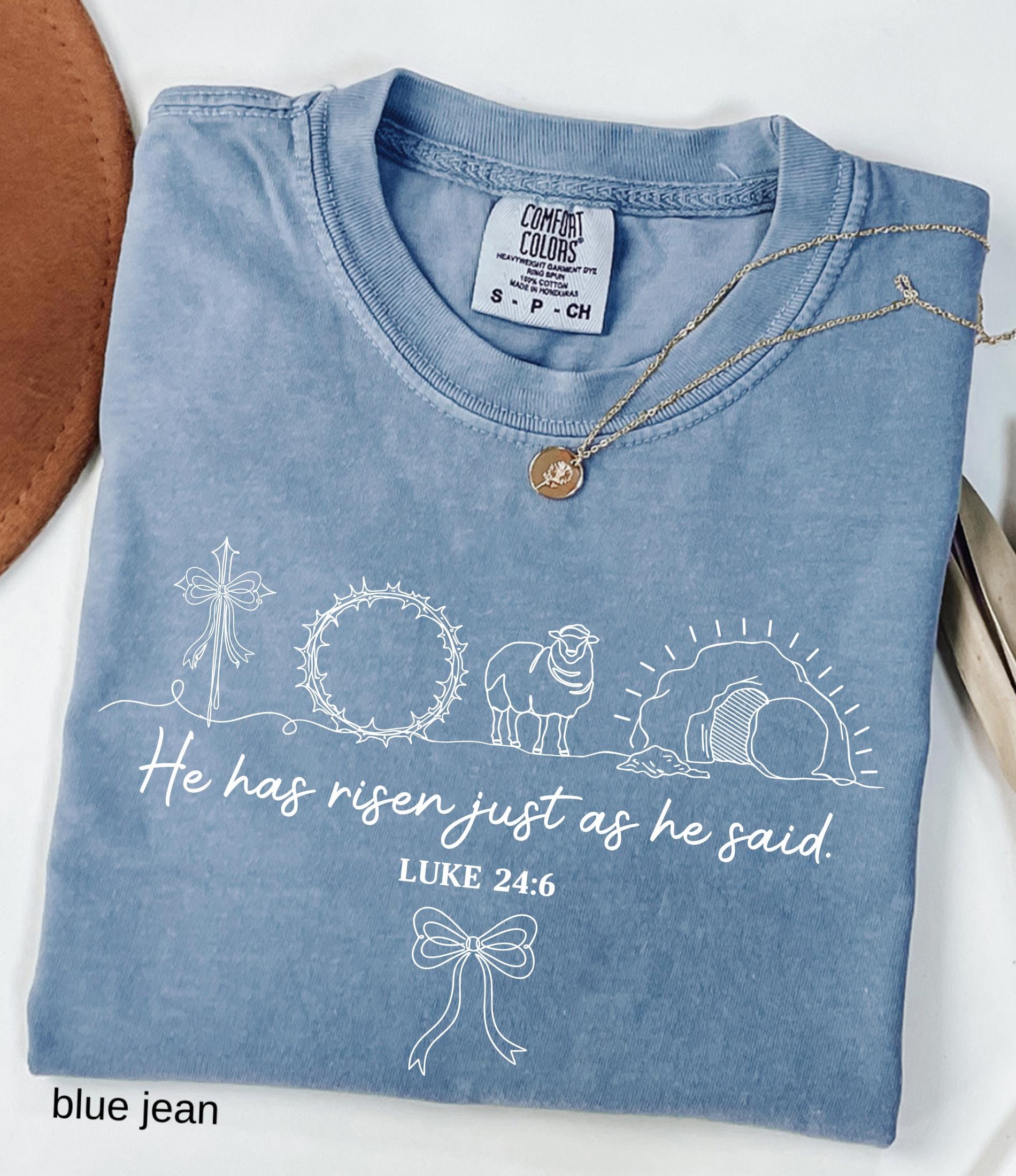 He Has Risen Just As He Said Comfort Colors© Shirt: Christian Easter Shirt, Jesus Faith Tee Bible Verse Easter Day Gift