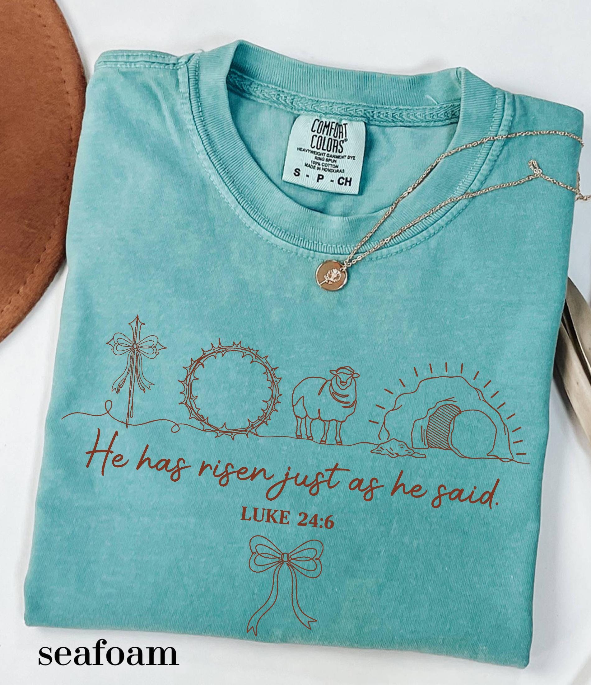 He Has Risen Just As He Said Comfort Colors© Shirt: Christian Easter Shirt, Jesus Faith Tee Bible Verse Easter Day Gift