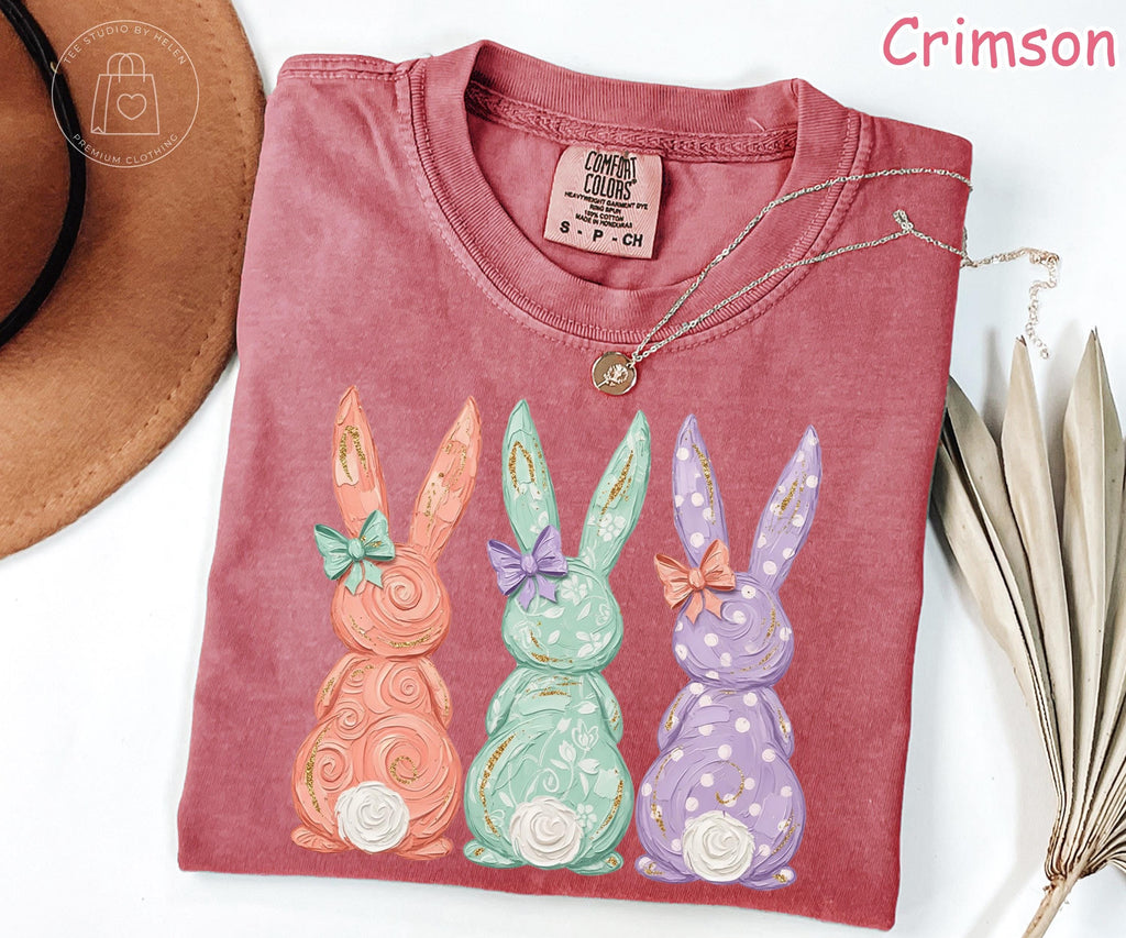 Comfort Colors Easter Bunny Shirt, Pastel Watercolor Tee