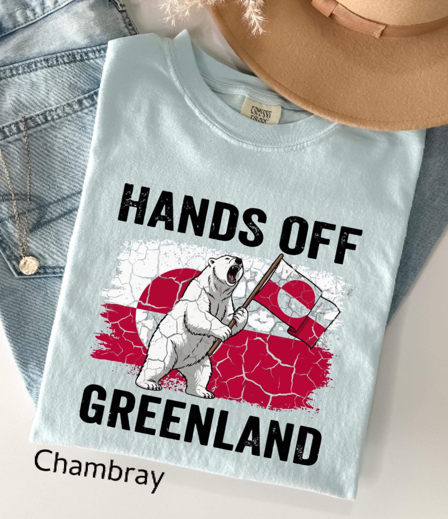 Hands Off Greenland Comfort Colors© Shirt: Greenland Is Ours Shirt, Political Protest Tee, Anti Trump T-Shirt