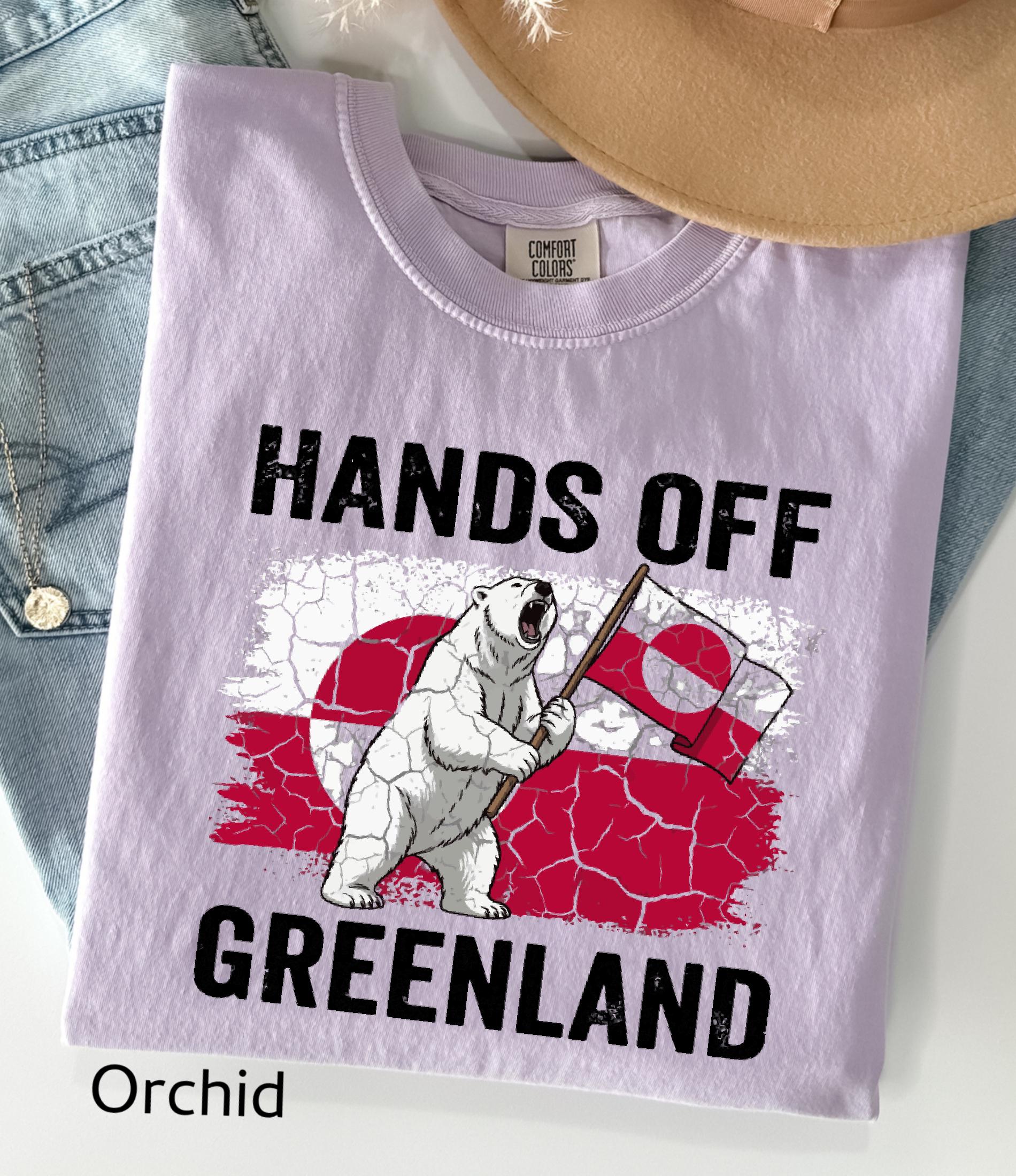 Hands Off Greenland Comfort Colors© Shirt: Greenland Is Ours Shirt, Political Protest Tee, Anti Trump T-Shirt
