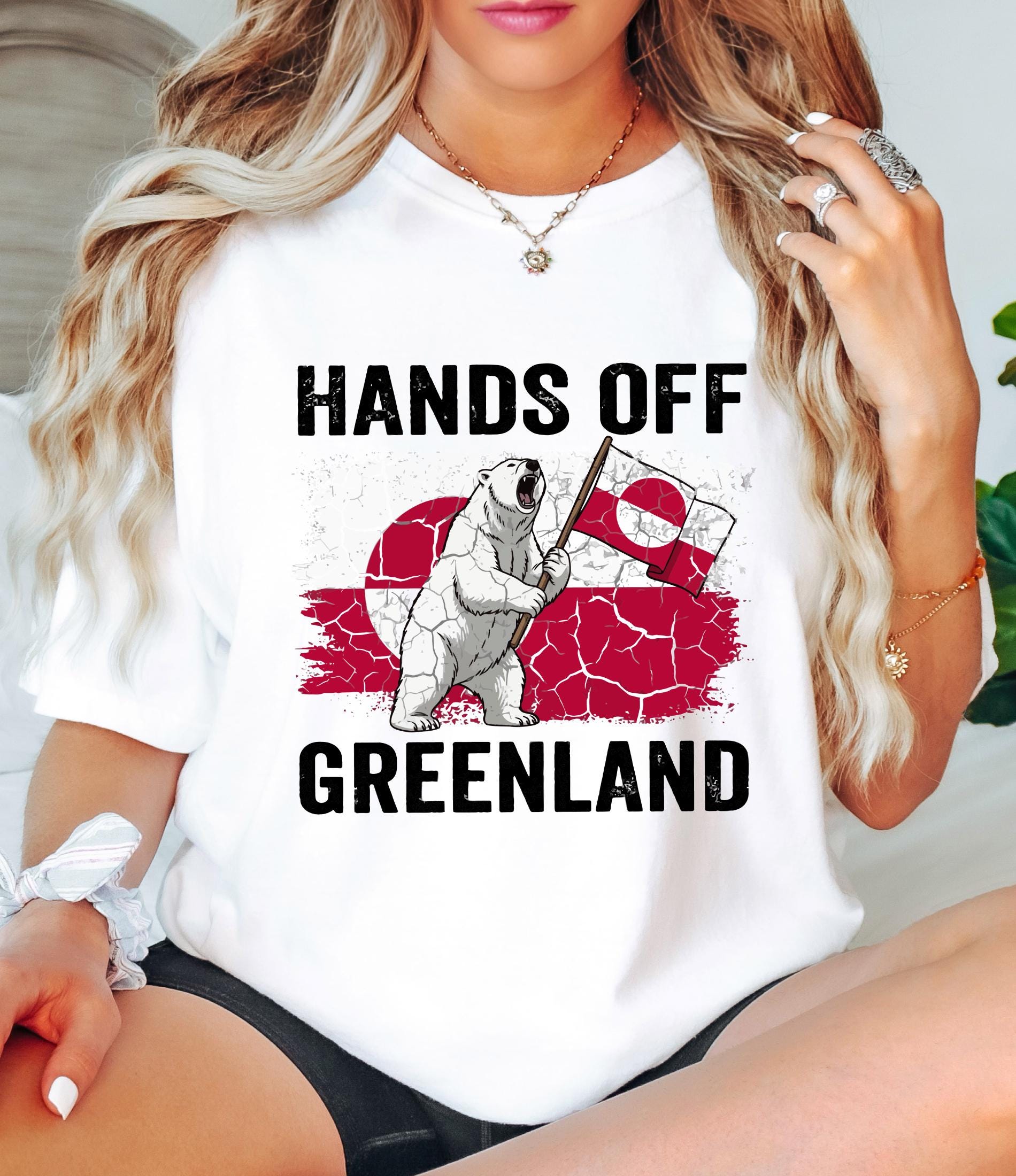 Hands Off Greenland Comfort Colors© Shirt: Greenland Is Ours Shirt, Political Protest Tee, Anti Trump T-Shirt
