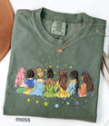 Retro Disney Princess Comfort Colors© Shirt: Watercolor Princess Tee, Disneyland Girly Trip Gift