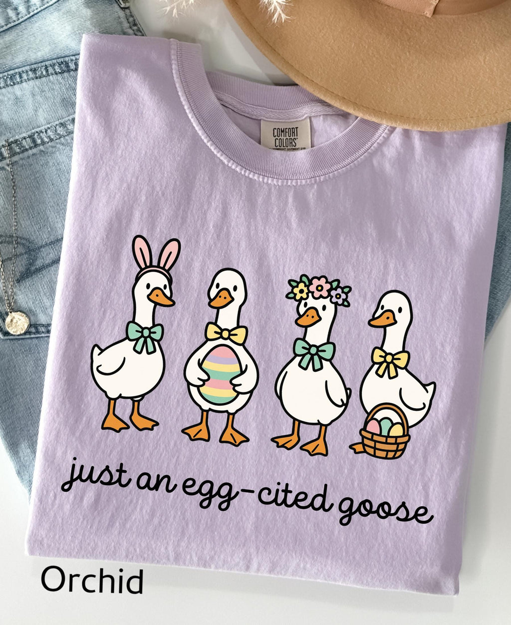 Comfort Colors© Easter Vibes Same Silly Goose Shirt: Funny Coquette Spring Humorous Apparel, Christian Easter Cute Bunny Goose Tee