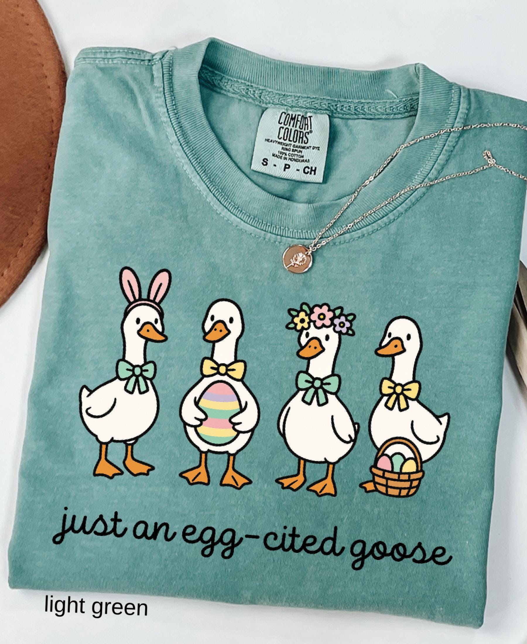 Comfort Colors© Easter Vibes Same Silly Goose Shirt: Funny Coquette Spring Humorous Apparel, Christian Easter Cute Bunny Goose Tee