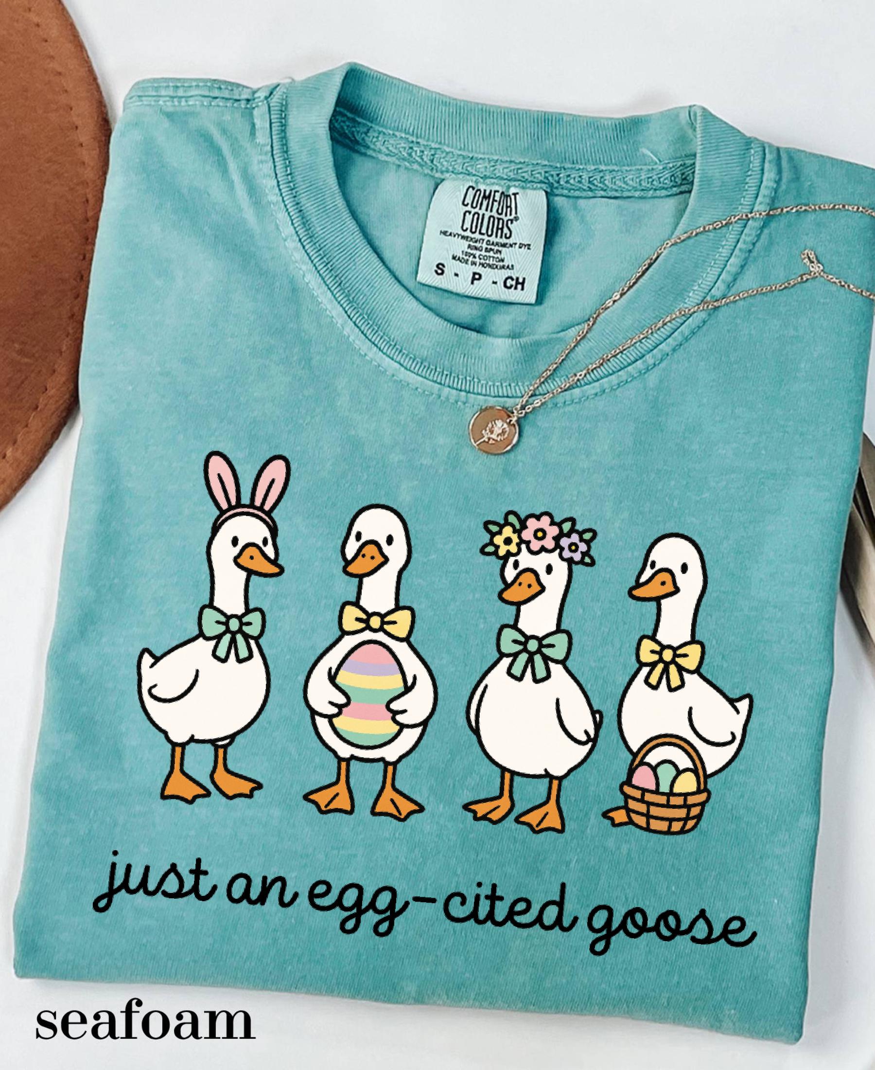 Comfort Colors© Easter Vibes Same Silly Goose Shirt: Funny Coquette Spring Humorous Apparel, Christian Easter Cute Bunny Goose Tee