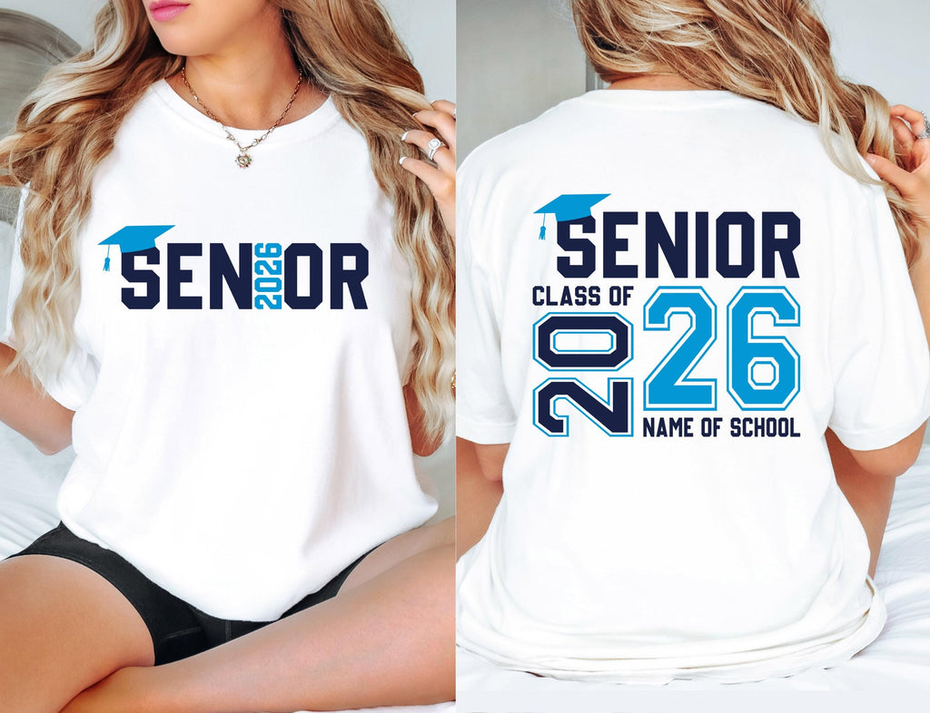 Custom Senior Class of 2026 Comfort Colors© Shirt, High School Graduation Tee, Retro Senior Mom 2026 Gift
