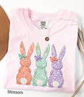Comfort Colors© Retro Easter Bunny Shirt: Coquette Bow Spring Womens Easter Shirt, Happy Pastel Easter Mama Shirt