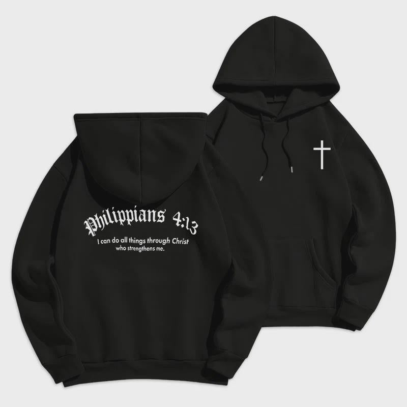 Philippians 4 13 Hoodie Christian Gift For Him Her Religious Birthday Christmas Bible Verse