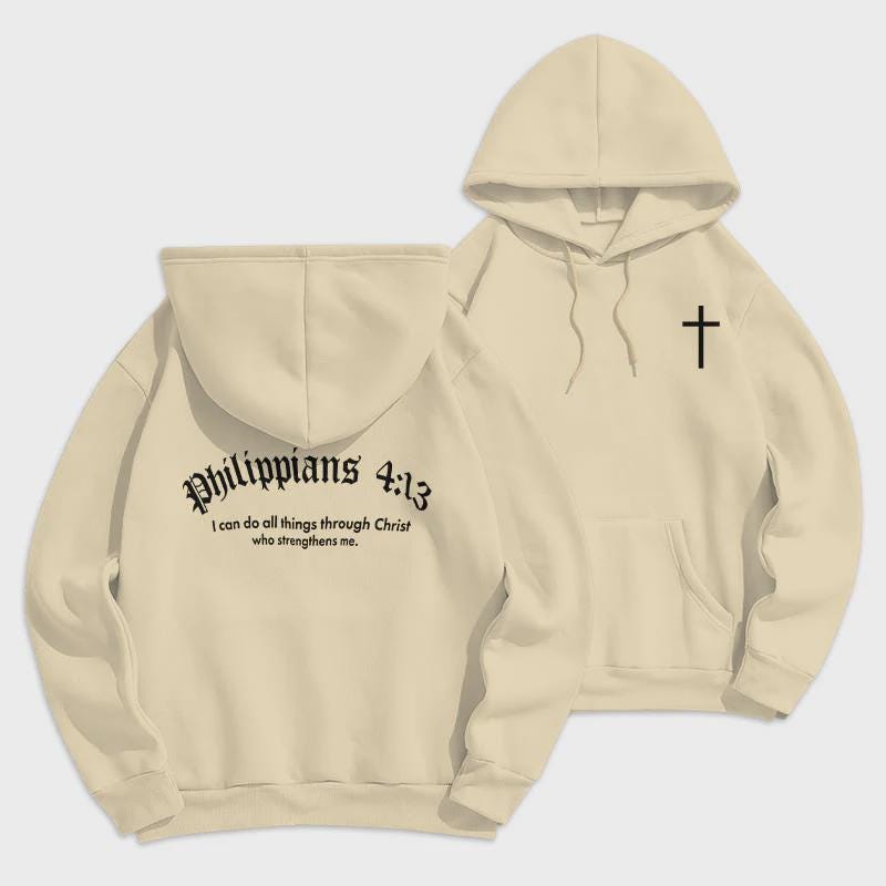 Philippians 4 13 Hoodie Christian Gift For Him Her Religious Birthday Christmas Bible Verse