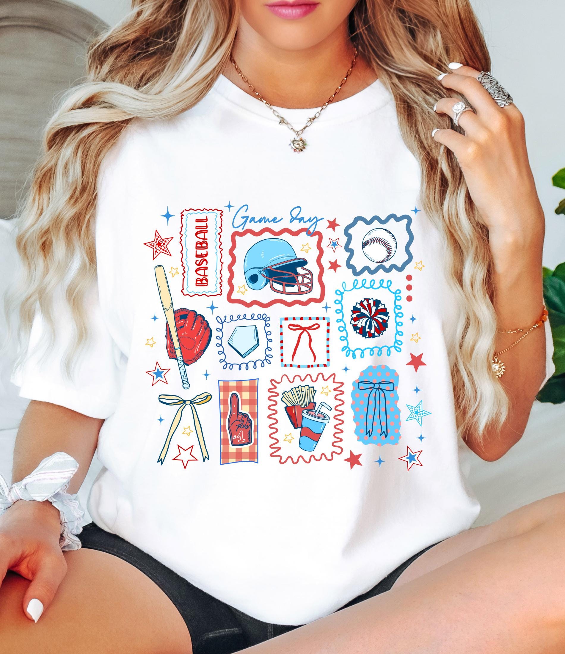 Comfort Colors© Baseball Game Day Mom Shirt, Retro Sports Shirt For Women, Mothers Day Gift, Family Baseball Tee