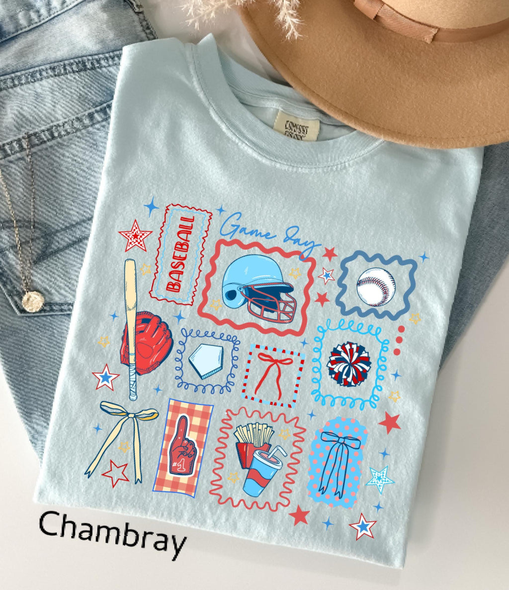 Comfort Colors© Baseball Game Day Mom Shirt, Retro Sports Shirt For Women, Mothers Day Gift, Family Baseball Tee